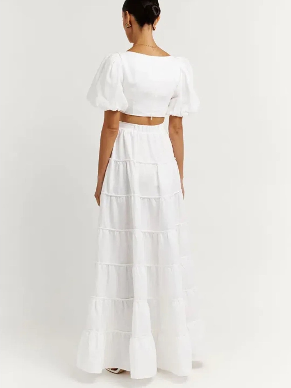 NWT SET DISSH two piece linen skirt and cropped top set with duster bag - Picture 2 of 6